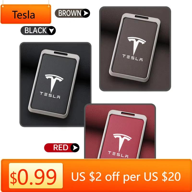 Автомобильная наклейка Tesla Мода Цинк Автомобильный сплав Умная NFC-карта Чехол для ключа Защитная оболочка Брелок Аксессуар для стайлинга автомобиля Для Tesl