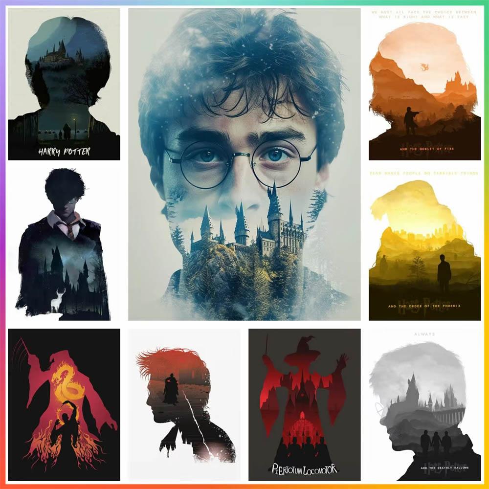 Распродажа Гарри Поттер Круглая Мозаика с Печатным Узором Школа Хогвартс Алмазная Живопись Искусство Стежок 5d Новая 2026 Большой Размер