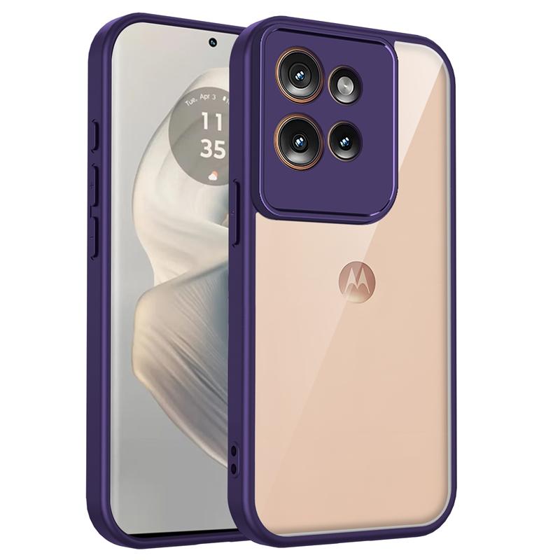 Прозрачный силиконовый чехол для Motorola Edge 60 Neo edge60 Neo, задняя панель из ПК, бампер из ТПУ, противоударный, прозрачный чехол для телефона