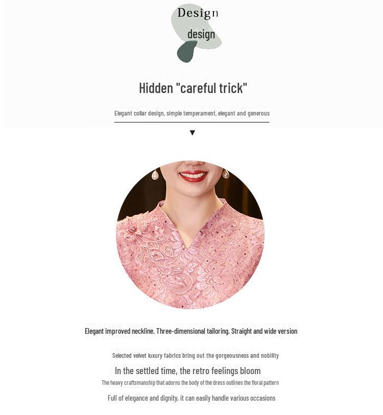 Элегантный свекровь-ципао - свадебное банкетное платье 2025 года, размер плюс, элитный стиль для весны