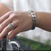 New Hand-Woven Silver Men's Bracelet Fashion Trend Personality Chinese Style Retro Creative Thai Silver Jewelry Accessories