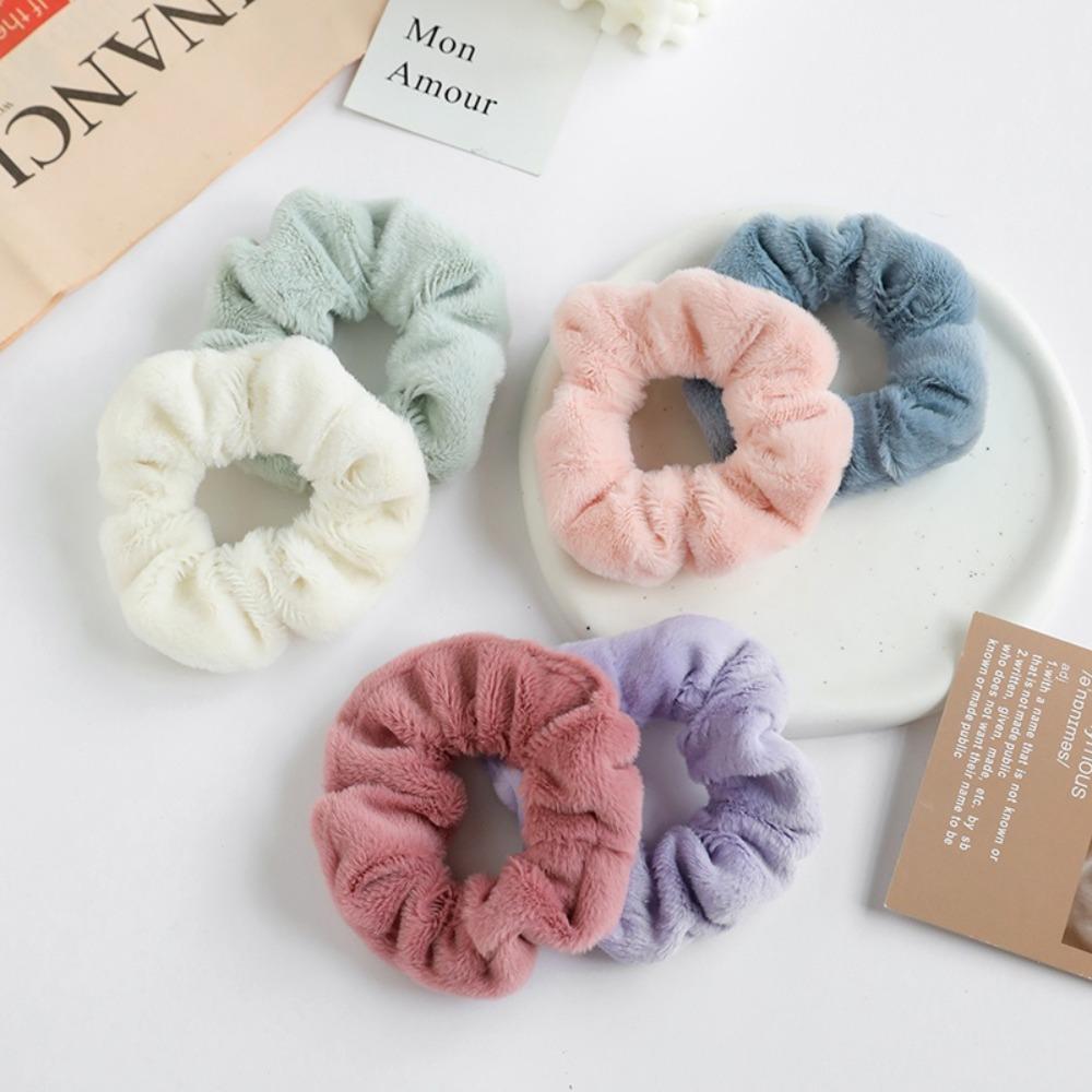 Большой корейский плюшевый пучок для волос, петля, кудрявая оборка, новая резинка для волос, шарм и красота