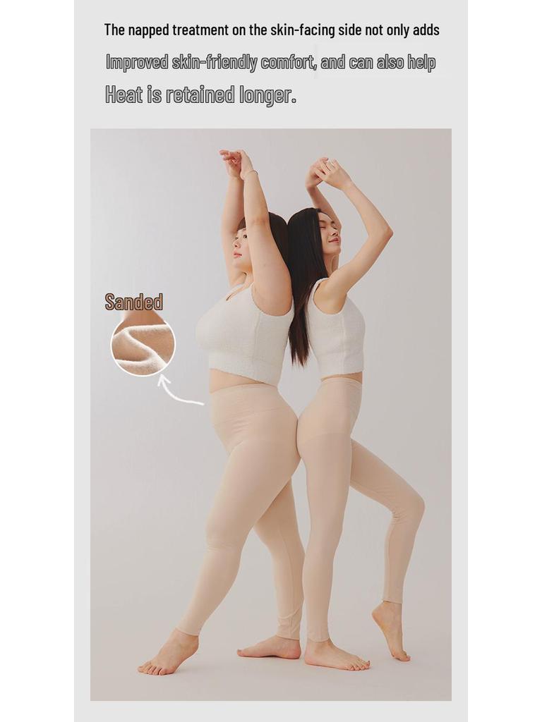 Женские хлопковые леггинсы с высокой талией, облегающие, теплые, для осени/зимы