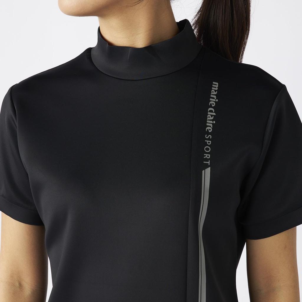 Женская футболка Marie Claire с коротким рукавом и воротником-стойкой, охлаждающая, с защитой от УФ-лучей 715622W, защита, прикосновение, черный,