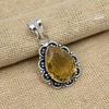Элегантный цитрин топаз драгоценный камень стерлингового серебра 925 пробы ювелирные изделия ручной работы уникальный кулон