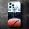 Баскетбольное кольцо Спорт Мягкий чехол для телефона для iPhone 16 16E 17 Air 15 Pro Max 14 Plus 13 Mini 11 12 7 Черная задняя крышка