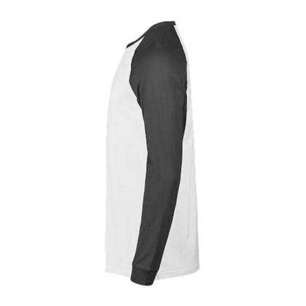 Tee Jays Mens Unlabeled Long-Sleeved Baseball T-Shirt