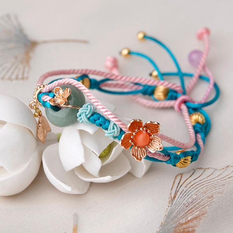 Браслет ручной работы Цветная простая ручная веревка Этнический стиль Браслет ручной работы для женщин