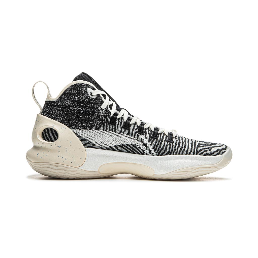 Баскетбольные кроссовки Li Ning Yushuai Ultra, противоскользящие, износостойкие, средней высоты, мужские, черные с белым, ABAU003-10