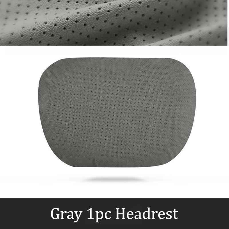 Дышащая замша для подголовника и поясничной поддержки автомобильного сиденья, регулируемая высота, премиальная ткань для комфорта и снятия стресса