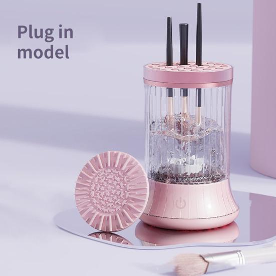 Очиститель для кистей для макияжа Электрическая автоматическая вращающаяся машинка для мытья косметических кистей Портативная чистящая машина Инструмент для чистки аксессуаров для макияжа
