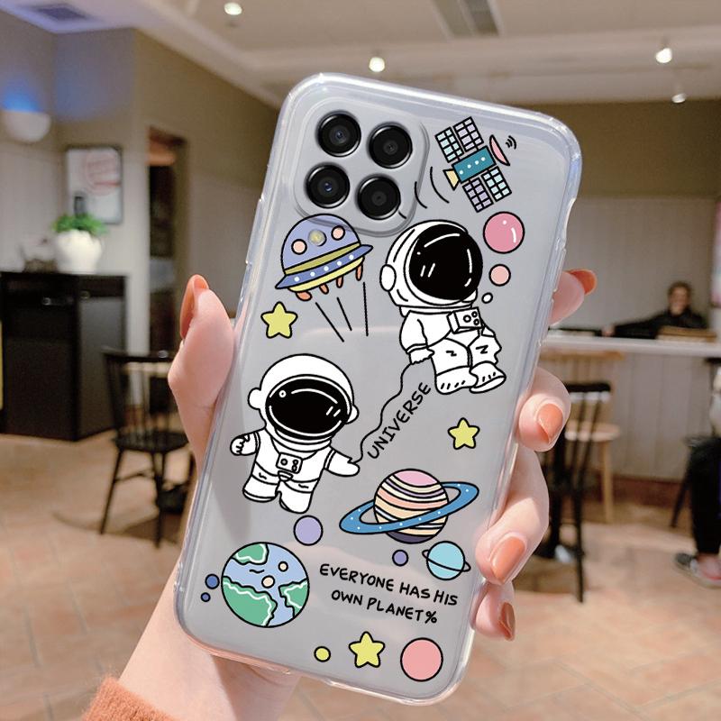 Чехол для Samsung Galaxy M33 5G Милый Кот Мультяшный Защитный Мягкий Силиконовый Чехлы для Телефона Для Samsung M 33 GalaxyM33 Бампер Прозрачный Чехол