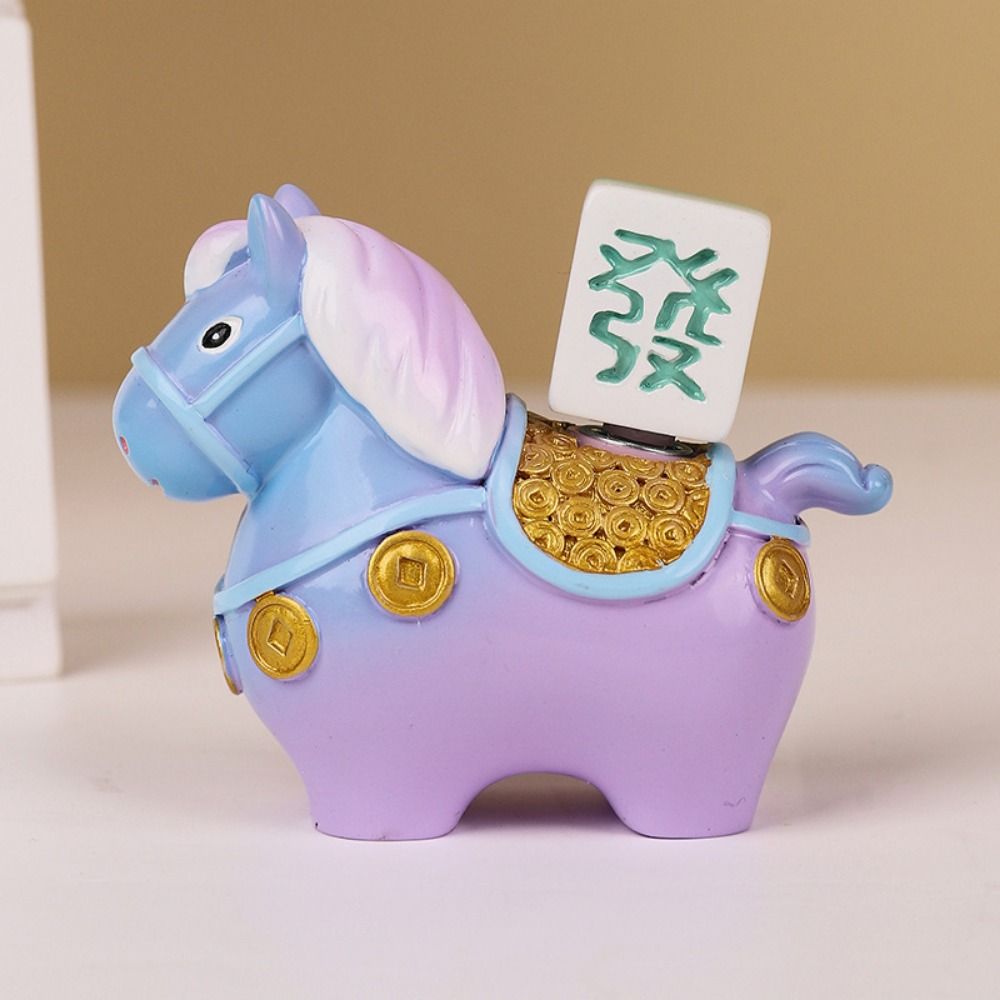 Handcrafted Zodiac Horse Ornaments Rotatable Zodiac Horse Figurines Chinese New Year