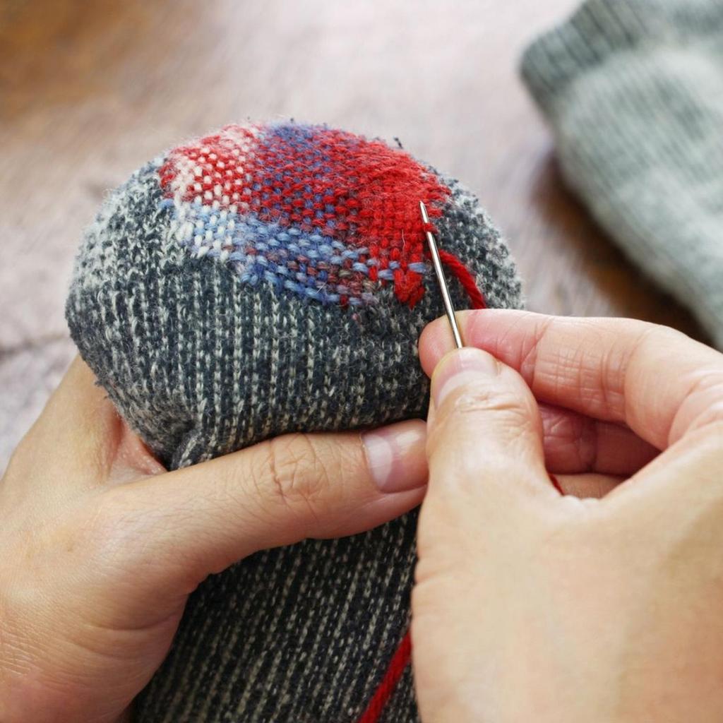 Набор для штопки носков со съемным деревянным грибом, Набор инструментов для шитья и ремонта для заделки дырок в носках, свитерах и одежде