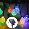 6M Solar LED String Light 30 LEDs Crystal Bulb Fairy Light Garland Outdoor Christmas Patio Yard Garden Landscape Decoration Lamp