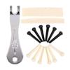 12Pcs Acoustic Guitar Bridge Pins with Bridge Pin Puller Remover Guitar Bridge Saddle Nut Guitar Pegs Replacement Parts