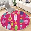 1pc Fishes Pattern Office Round Area Rug, Indoor Mat Suitable For Office, Under Office Chairs Bedroom Living Room Home Decor, Room Deco 045