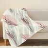 Hemmed Flannel Blanket – Minimalist Floral Design, Soft Cozy Breathable Throw, Ideal for Bedroom, Living Room, Sofa, Christmas & Halloween Home Use