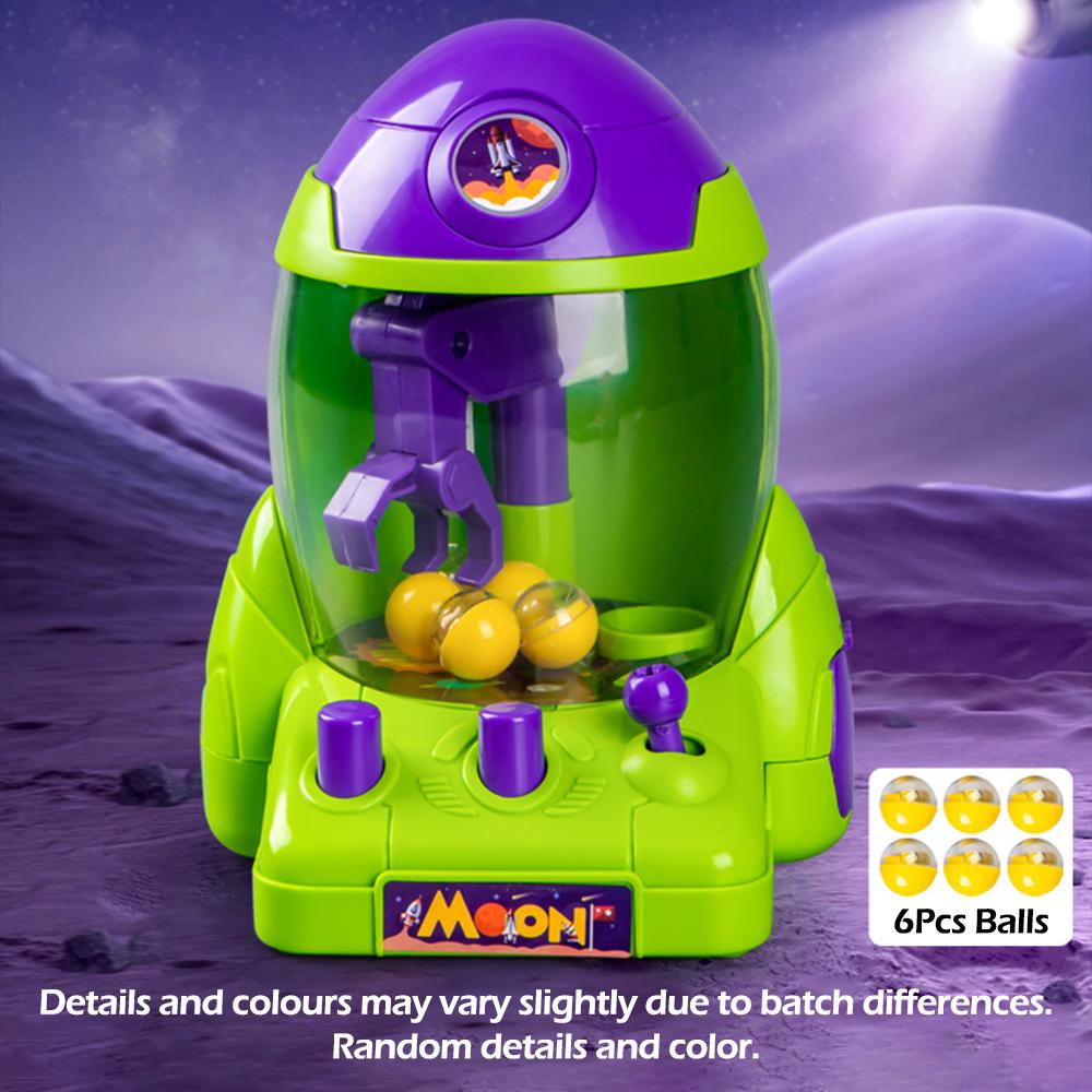 Mini Claw Crane Doll Game Machine Space Rocket Crawler, Ball Pincer, Egg Twister - Halloween/Christmas Gift To Win Prizes!