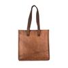 Ladies Tote Bag - Brown Leather Shopping Purse -Casual Shoulder Handbag.