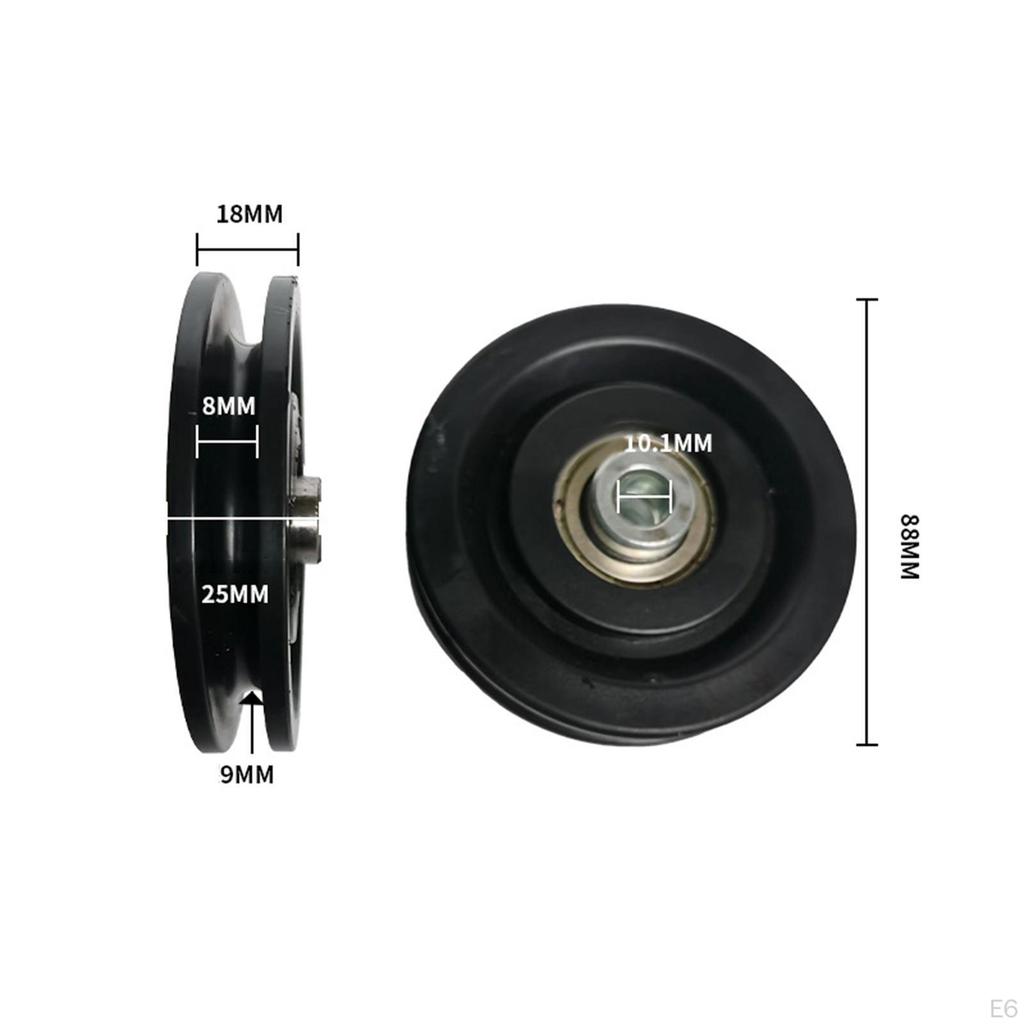 10 Mm Nylon Bearing Pulley, Repair Parts for Inner Hole, Universal Accessory Light Fitness