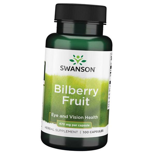 Экстракт Черники, Bilberry Fruit 470, Swanson 100капс (71280078)