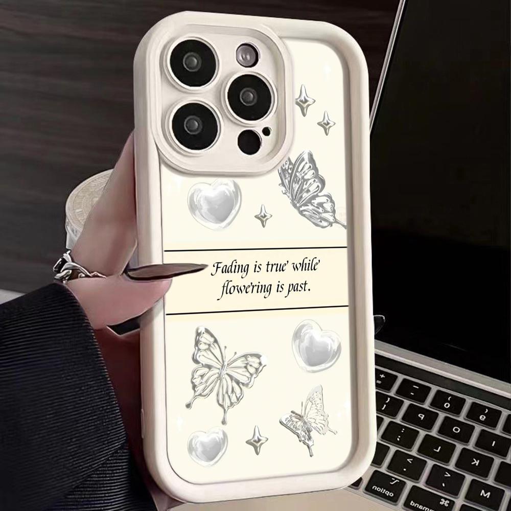 Мягкий чехол для телефона Angel Eye для Samsung A13 A23 A53 A14 A24 A34 A54 A15 A25 A35 A55 S20 S23 FE S24 Ultra Ae67 Бабочка цветок милый мультяшный арт-дизайн