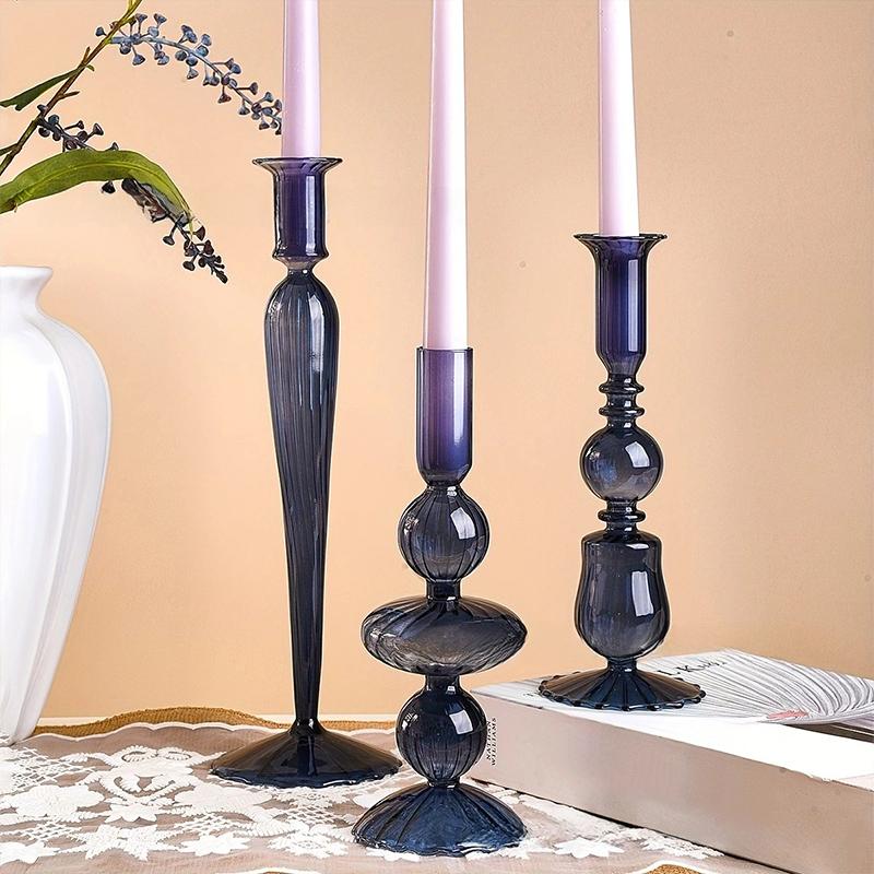 1шт стеклянная ваза гостиная столовая настольное украшение премиум-класса подсвечник композиция свет роскошный стиль мульти-стиль