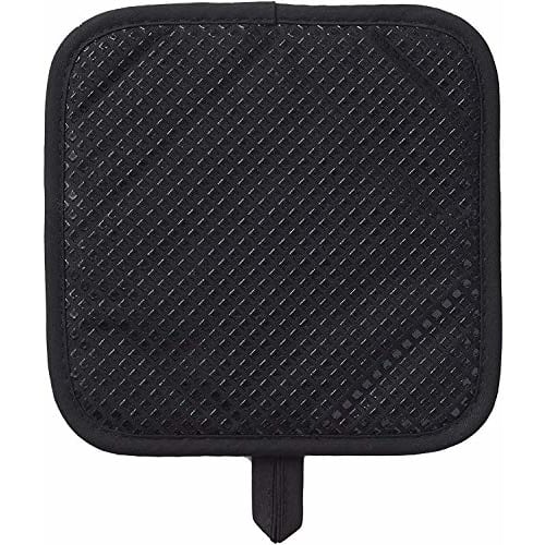 Pearl Metal Trivet with Silicone Backing, Non-Slip, and Doubles as a Mitten, Limited Edition, Black, BLKP, N-7739, 20cm Wide x 1cm Deep x 20cm High