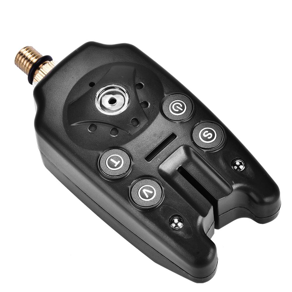 Светодиодный рыболовный электронный сигнализатор поклевки рыбы Звуковой сигнал оповещения Индикатор световой палочки (черный)