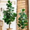 Сделай сам Офисное украшение Зелень Искусственная ветка фикуса Искусственные листья Цветочная композиция Искусственное растение