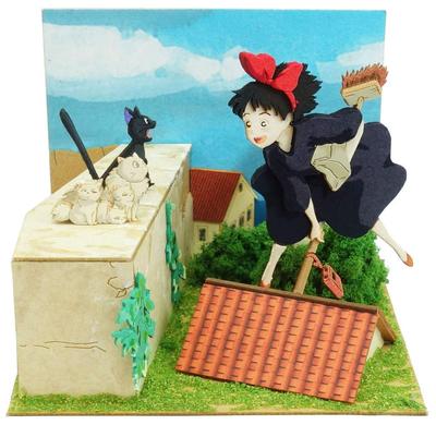 Sankei Studio Ghibli Мини Служба доставки Кики Кики и семья Джиджи Бумажная модель MP07-125