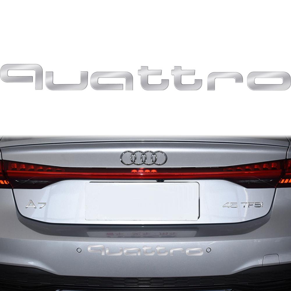 3D Значок Quattro для Автомобиля Наклейки на Кузов Декор Багажника Наклейка Для Audi RS Sline S A4 B8 A3 8P A1 A2 A5 A6 C7 8V B6 B7 Q3 Q5 Q6 Q7