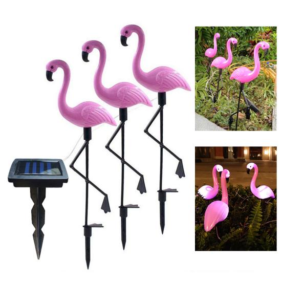 1/3Pcs Flamingo Solar Lamps Automatic Charging IP65 Waterproof Easy To Install Landscape Solar Lights Outdoor Garden Decorations