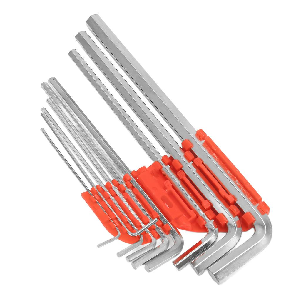 9Pcs Hex Key Wrench Set Long Arm High Carbon Steel Metric Hex Wrench Set with T Handle