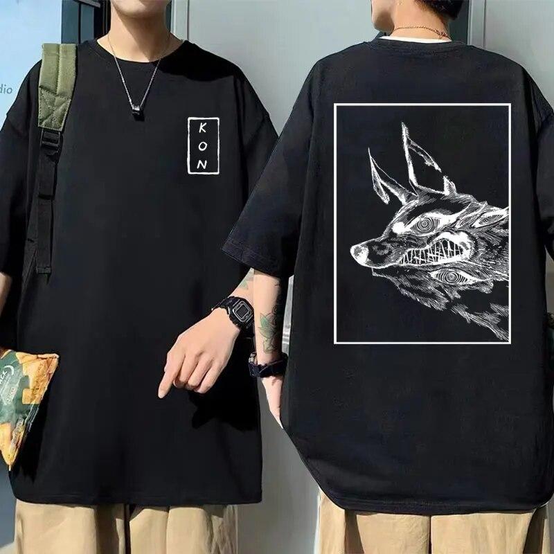 Японское аниме «Бензопила» унисекс Хаякава Аки Fox Devil Kon Футболка с принтом Унисекс Мягкие хлопковые футболки Унисекс Женская футболка Unisexga Уличная одежда