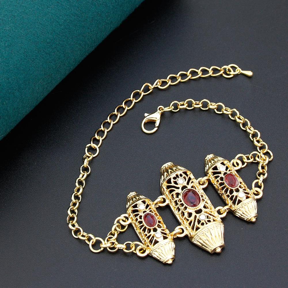 Женский браслет золотого цвета, полый арабеск, браслет-цепочка для невесты в этническом стиле, арабские свадебные украшения