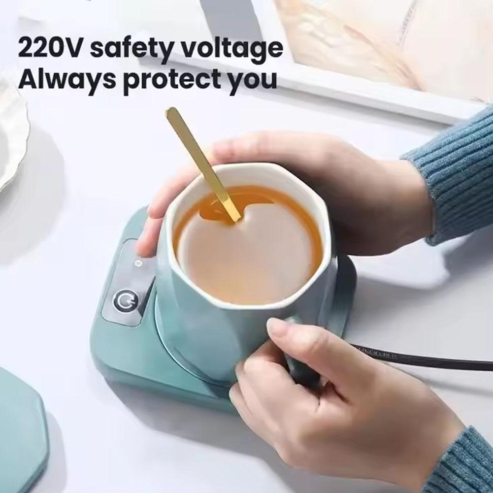 1pc Thermostatic Heated Coaster USB Home Cup Mug Heating Mat Mat Temperature Intelligent . Insu L9E4