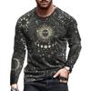 Spring Autumn Men Casual 3D Digital Print Hip Hop T Shirt Men Sport Long Sleeve Round Neck Fitness Tops T Shirt