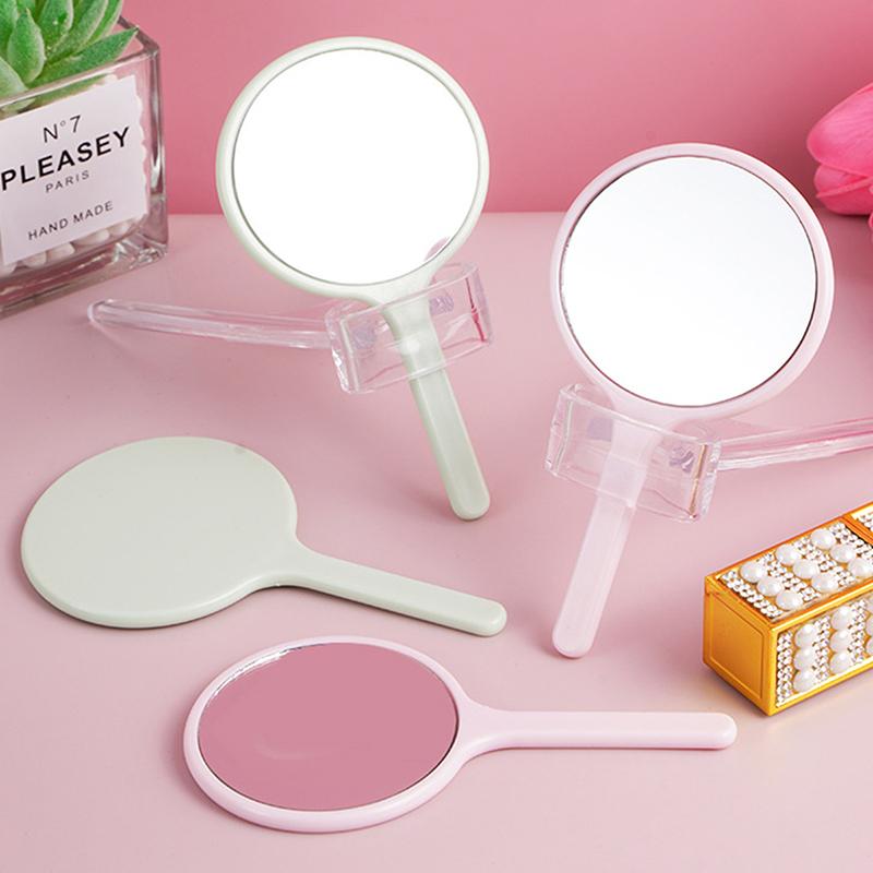 Прочное DIY Зеркало для макияжа Ручное Маленькое Круглое Ручное Зеркало Защита от падений С ручкой Портативное Зеркало Дом