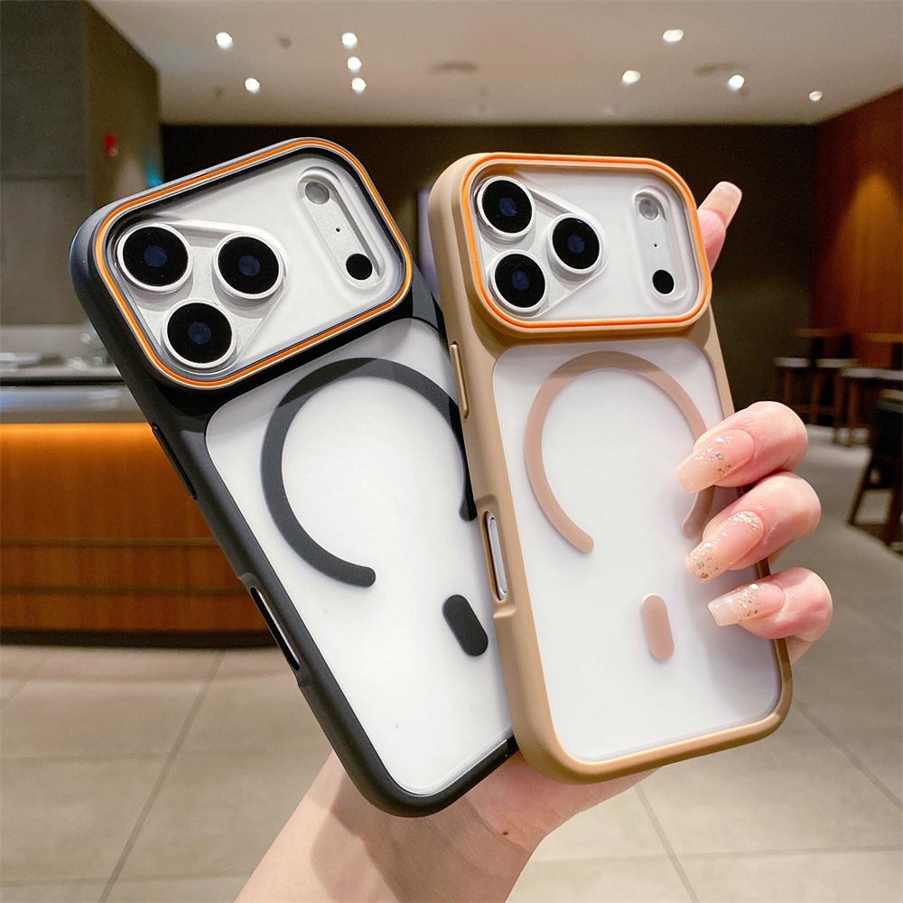 Роскошный матовый полупрозрачный магнитный чехол для Magsafe для iPhone 17 16 15 14 13 12 11 Pro Max Plus Беспроводная зарядка TPU Чехол