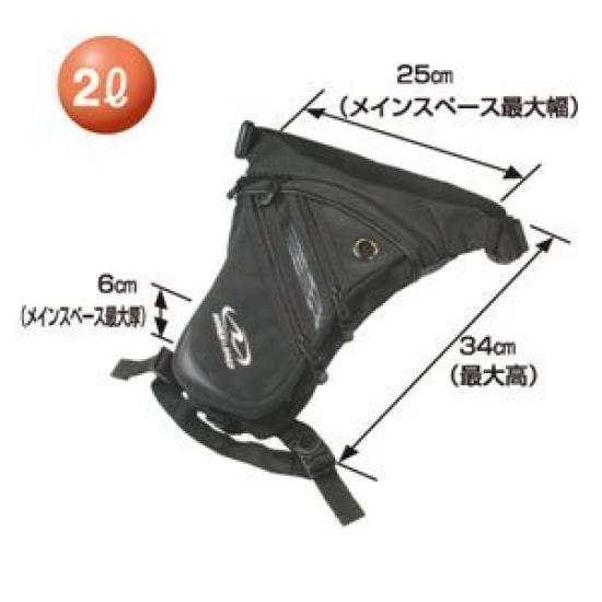 Motorcycle Holster Waist Bag RR5669 ROUGH&ROAD Black/Red