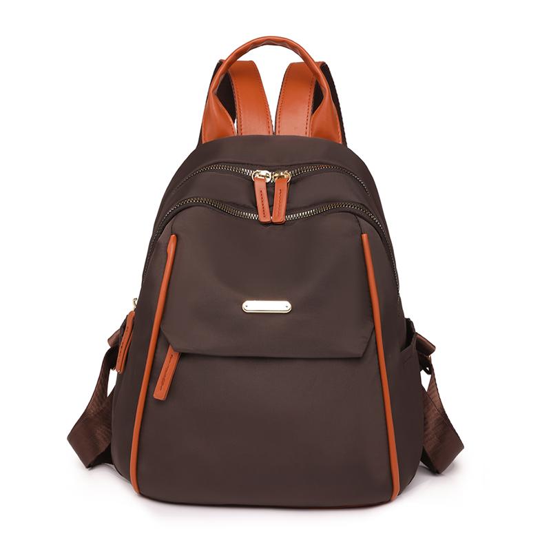 Модные женские высококачественные нейлоновые рюкзаки, женский дорожный рюкзак большой вместимости для девочек-подростков, сумка через плечо с цветными блоками