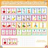 COCHIE Boho Alphabet for Classroom Wall Decorations Kindergarten Preschool, Alphabet Number Line Posters Bulletin Board Set of 12, Back to School ABC