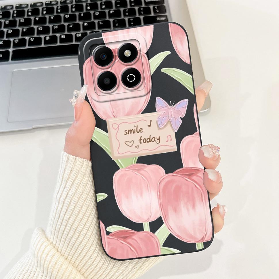 Colorful Flower Case For Honor X6b Coque Silicone Soft Cover For Huawei Honor X 6b 6a X6A Phone Cases Covers Bumper