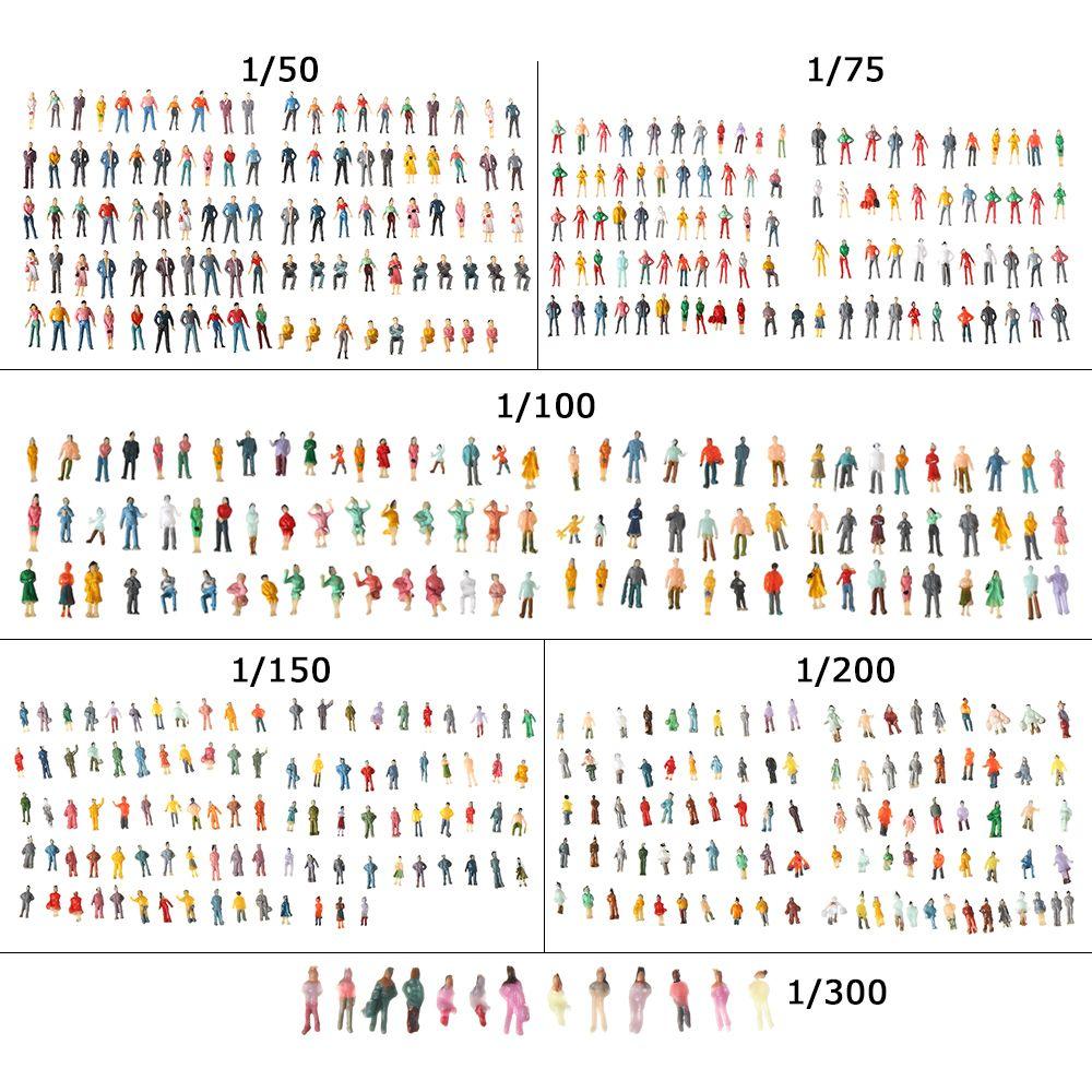 Decorations Mixed Color Pose DIY Character Model Building Passengers People Figures Train Scenery