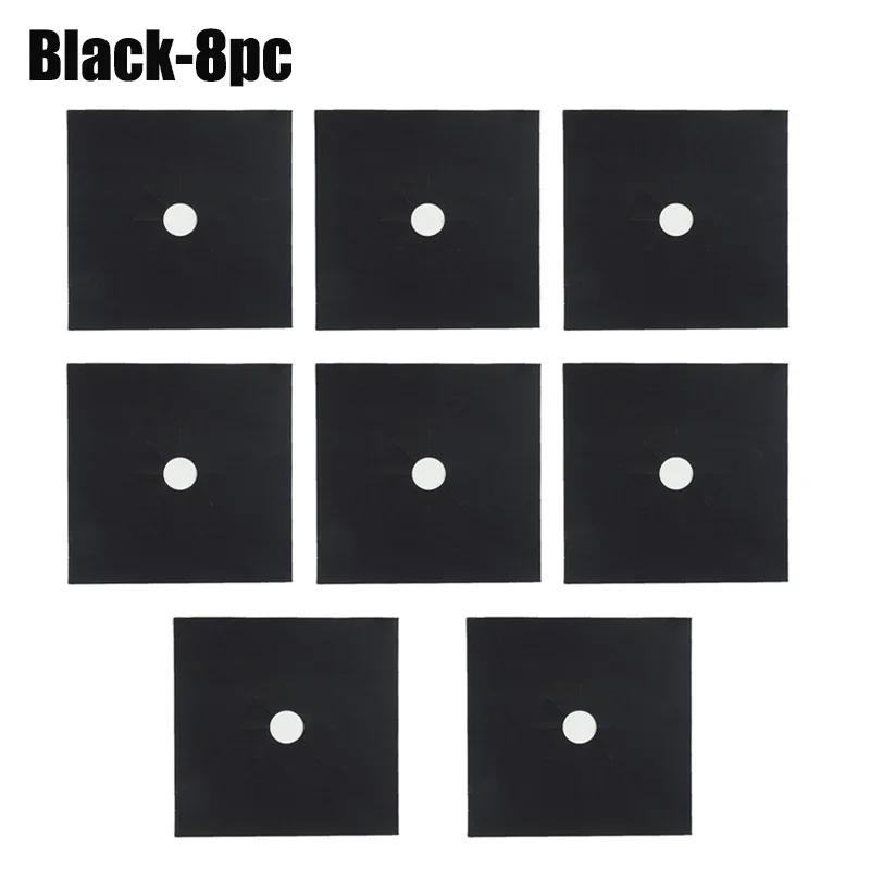 12 шт. Защитные чехлы для газовых плит, многоразовые кухонные чехлы для горелок, коврики, чистящие салфетки, подкладки, верхние защитные чехлы для газовых плит