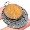 Psilomelane Dendritic 925 Sterling Silver Jewelry Pendant 2.32" d5N62