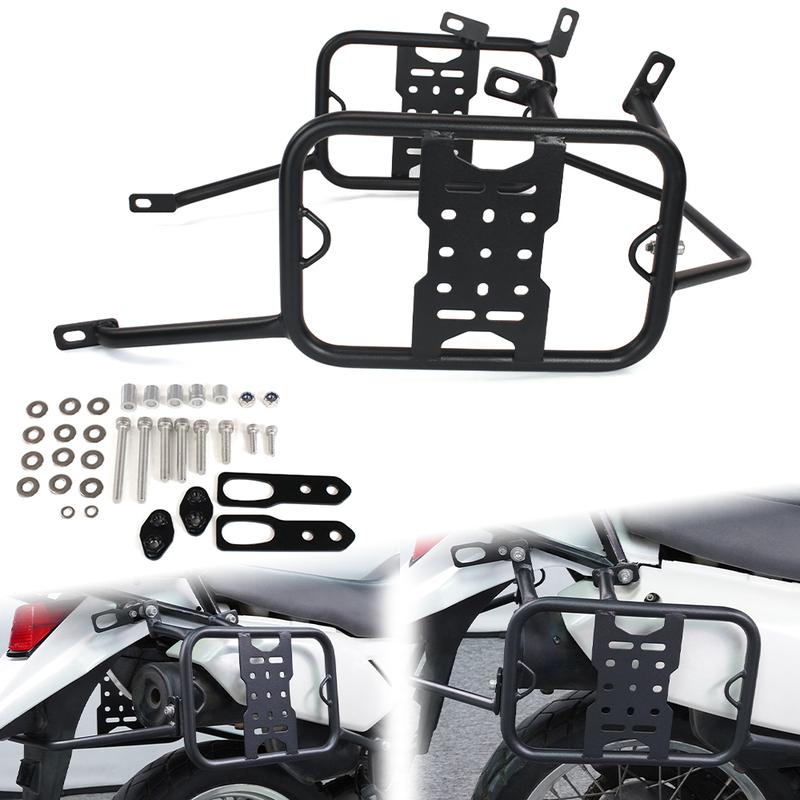 Боковые кронштейны для кофров KLR 650 Подходят для KAWASAKI KLR650 2008-2018 Мотоцикл Сумка-седло Подставка для сумки-седла Защитные дуги Монтажные кронштейны