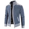 Men's Casual Autumn Winter Zipper Sweater Stand Collar  Cardigan Tops Sweater Blouse Coat